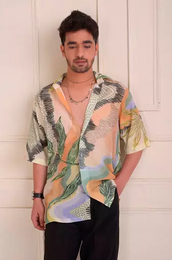 Multicolor Crushed Cotton Shirt