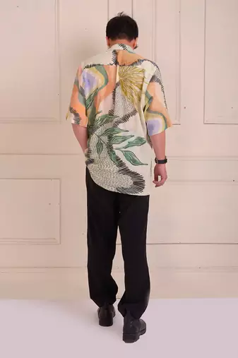 Multicolor Crushed Cotton Shirt