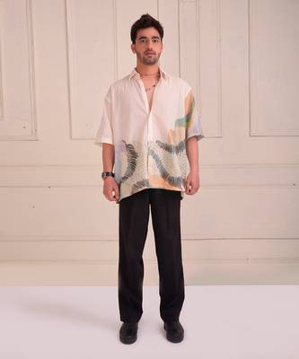 Ivory Print Organic Cotton Shirt 1