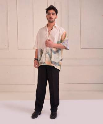 Ivory Print Organic Cotton Shirt 2