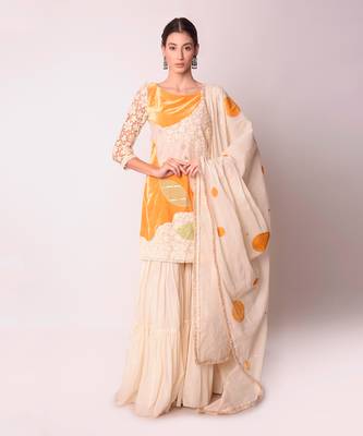 Ivory & Mustard Organic Cotton Kurta Set 1