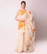 Ivory & Mustard Organic Cotton Kurta Set