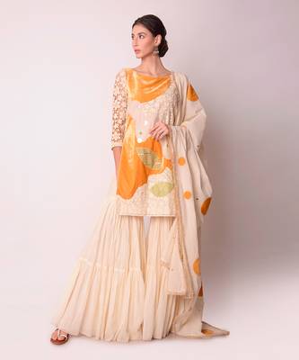 Ivory & Mustard Organic Cotton Kurta Set 4