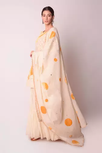 Ivory & Mustard Organic Cotton Kurta Set