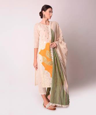 Ivory & Mustard Organic Cotton Kurta Set 2