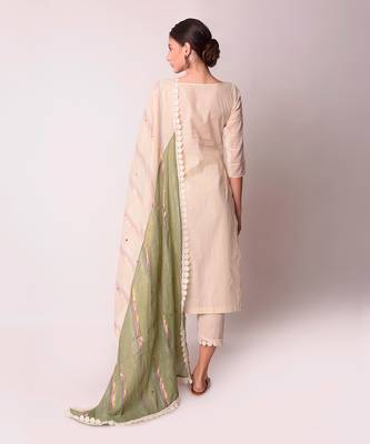 Ivory & Mustard Organic Cotton Kurta Set 3