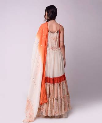 Ivory & Rust Organic Cotton Kalidaar Set 2