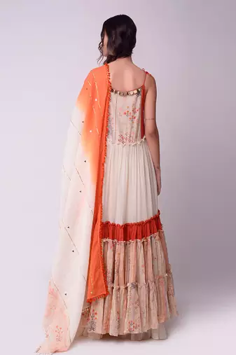 Ivory & Rust Organic Cotton Kalidaar Set