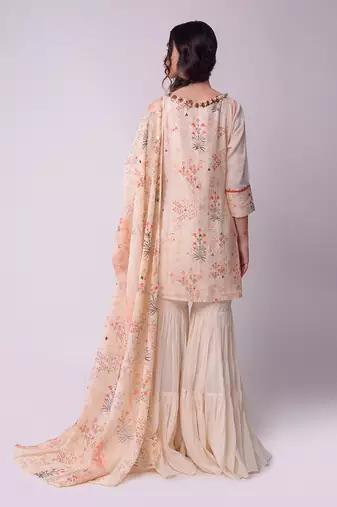 Ivory & Rust Organic Cotton Sharara Set