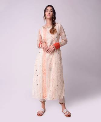 Ivory & Rust Organic Cotton Kurta Set 1