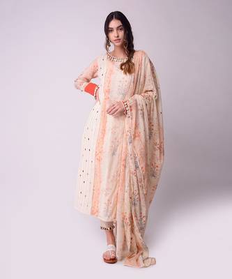 Ivory & Rust Organic Cotton Kurta Set 2