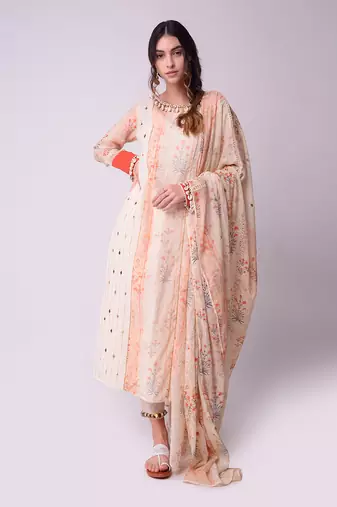 Ivory & Rust Organic Cotton Kurta Set
