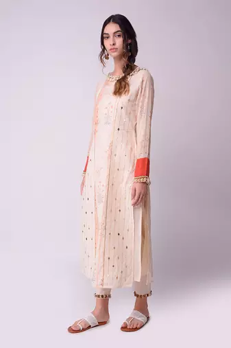 Ivory & Rust Organic Cotton Kurta Set
