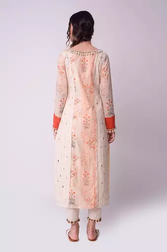 Ivory & Rust Organic Cotton Kurta Set