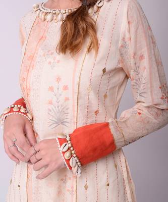 Ivory & Rust Organic Cotton Kurta Set 5