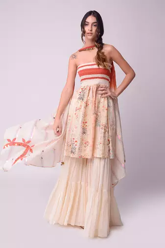 Ivory Organic Cotton Sharara Set