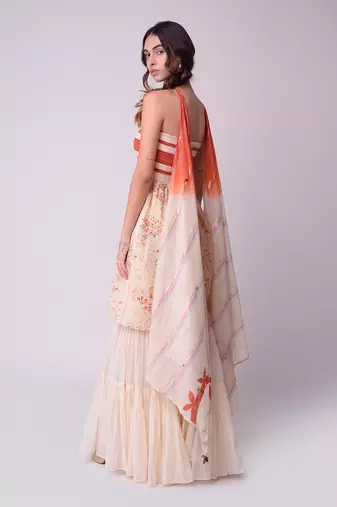 Ivory Organic Cotton Sharara Set