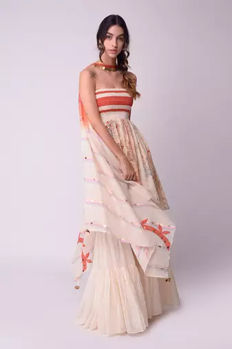 Ivory Organic Cotton Sharara Set