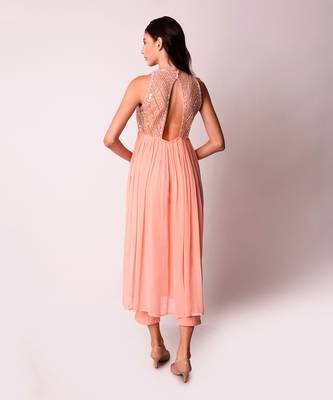 Peach Georgette & Organza Kurta Set 4
