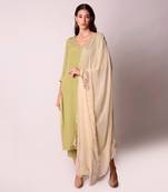 Jade & Ivory Crepe Kurta Set