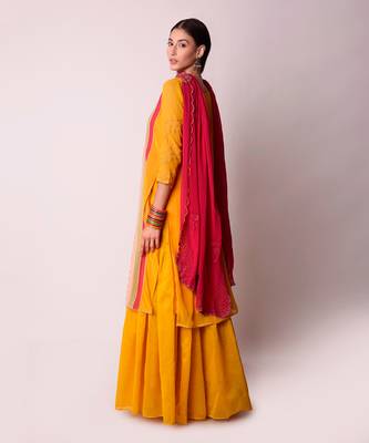 Multicolour Georgette & Chanderi Kurta Set 3