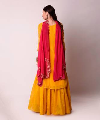 Multicolour Georgette & Chanderi Kurta Set 4