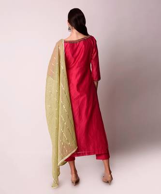 Fusia Chanderi & Georgette Kurta Set 2