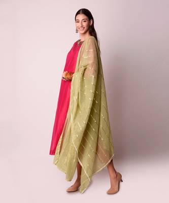 Fusia Chanderi & Georgette Kurta Set 4
