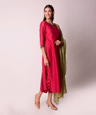 Fusia Chanderi & Georgette Kurta Set 5