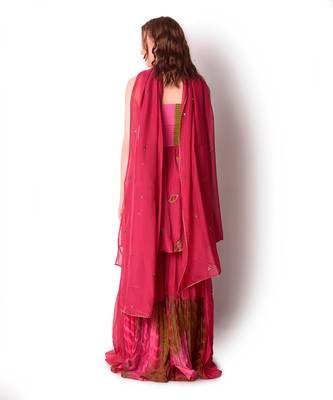 Magenta Crepe Sharara Set 7