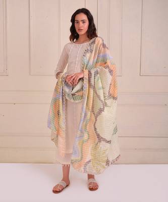 Ivory Print Organic Cotton Kurta Set 1