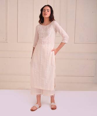 Ivory Print Organic Cotton Kurta Set 2