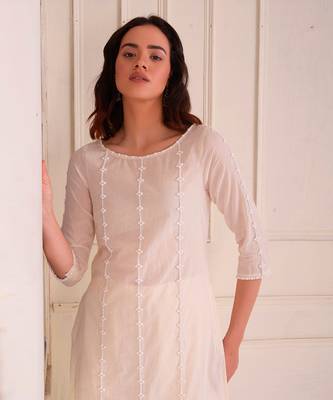 Ivory Print Organic Cotton Kurta Set 4