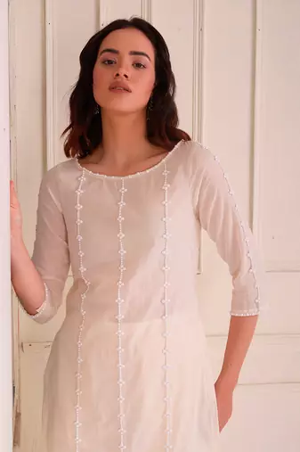Ivory Print Organic Cotton Kurta Set