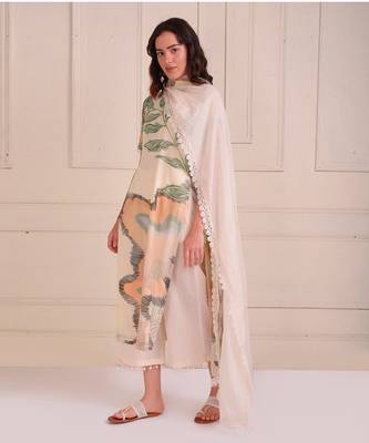 Ivory Print Organic Cotton Kurta Set 2