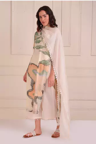 Ivory Print Organic Cotton Kurta Set