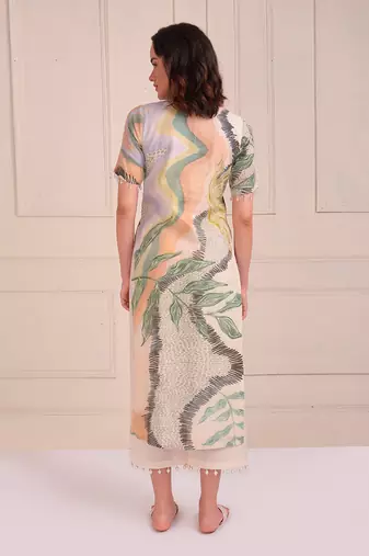 Ivory Print Organic Cotton Kurta Set