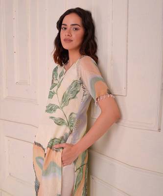 Ivory Print Organic Cotton Kurta Set 4