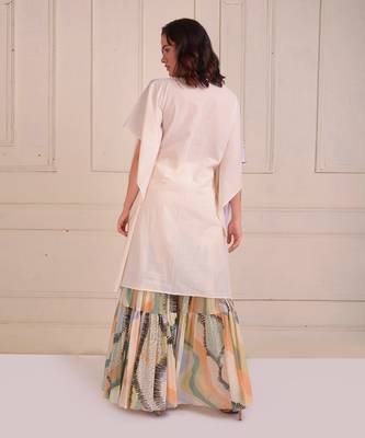 Ivory Print Organic Cotton Sharara Set 2