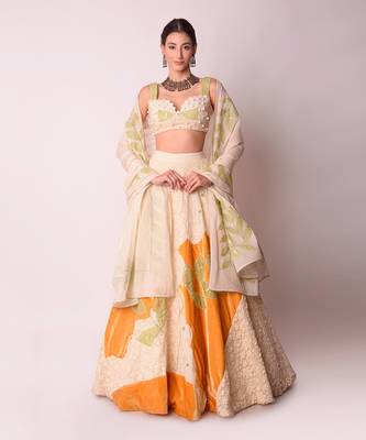 Ivory Organic Cotton Lehenga Set 1