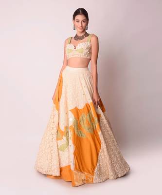 Ivory Organic Cotton Lehenga Set 2