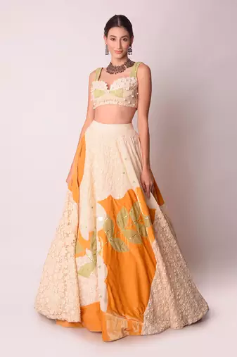 Ivory Organic Cotton Lehenga Set
