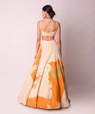 Ivory Organic Cotton Lehenga Set 4