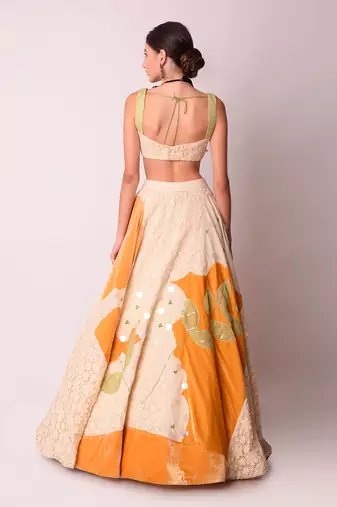 Ivory Organic Cotton Lehenga Set