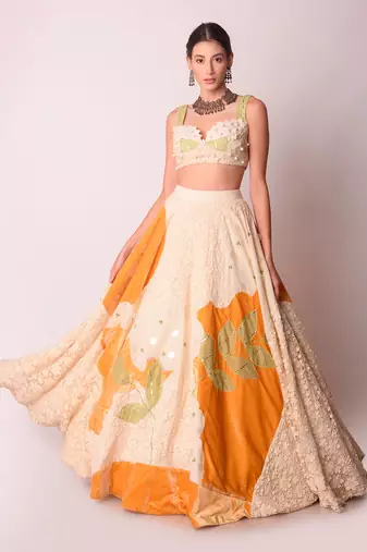 Ivory Organic Cotton Lehenga Set