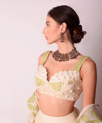 Ivory Organic Cotton Lehenga Set 6