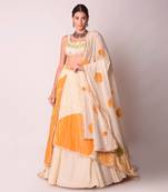 Ivory & Mustard Organic Cotton Lehenga Set