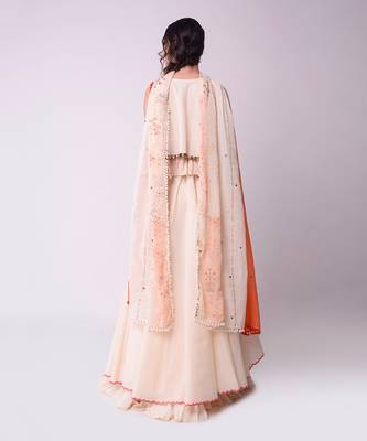 Ivory Organic Cotton Lehenga Set 3