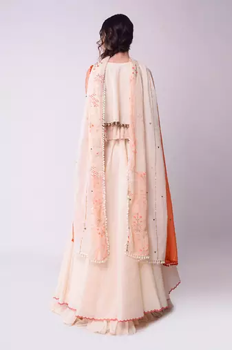 Ivory Organic Cotton Lehenga Set