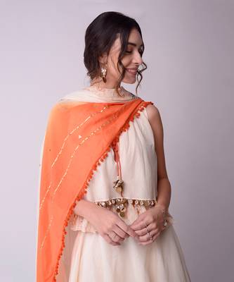 Ivory Organic Cotton Lehenga Set 4